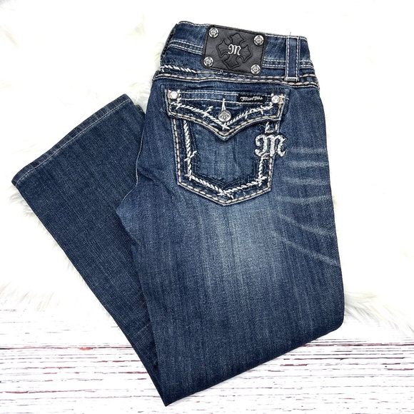 Miss Me Denim - 👖|•MISS ME•| Cropped Flap Pocket Jeans👖